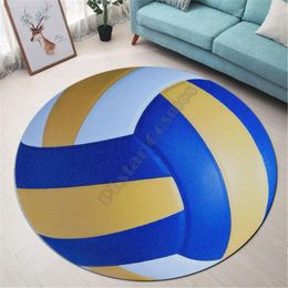 Carpets Love Volleyball Premium Round Rug 3D Printed Non-slip Mat Dining Room Living Soft Bedroom Carpet 01