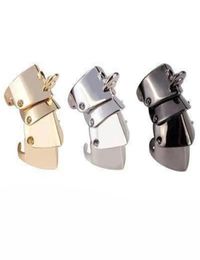 Fashion Men Women Ring Metal Joint Armour Finger Rock Punk Ai Yazawa NANA Cosplay Prop Jewerly Adjustable s for Gift 2202251292252