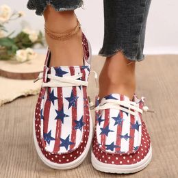 Casual Shoes Canvas Women's Flats Bottom Summer Breathable Brand Design Print Platform Lace Up Sports Luxury