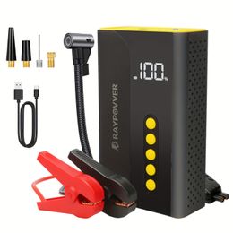 Jump Starter With Air Compressor 2000A 12V Battery Jump Starter With 150PSI Digital Tire Inflator Up To 1.98gal Gas 1.32gal Diesel Engines