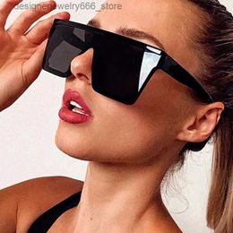 Sunglasses OLOPKY 2022 Extra Large Square Sunglasses for Womens Retro Large Frame Womens Sunglasses Fashion Shadow Womens/Mens Gafas De Sol Q240425