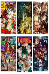 Shonen Jump One PieceAttack on Titan Anime posters vintage Metal Sign Wall for men Cave Kitchen Custom Painting Decor Tin sign2480011