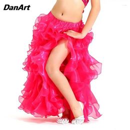 Stage Wear Children's Belly Dance Skirt Performance Poncho Skirts Oriental Costumes Girls High Quality Waves Long