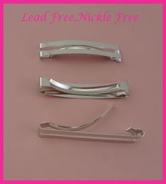 20PCS Silver Finish 60cm 235quot Flat double bars metal hair barrettes at lead and nickle Bargain for Bulk3612862