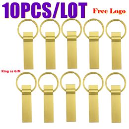 Drives 10PCS Free Custom Logo New USB Flash Drive 64GB USB Pendrive Custom logo USB2.0 pen drive 32Gb 16GB 8GB 4GB Flash Disk Gift