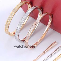 High Quality Luxury Bangle Crrater Bracelet all over the sky star card family titanium steel bracelet womens fashion stainless rose gold jewelry