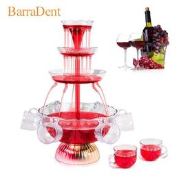 Bar Tools 3-layer electric wine champagne fountain wine display fountain drinking water dispenser Decanter suitable for family hotel and party 240426