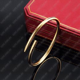 Nail Bracelet Designer Cuff Bracelets Luxury Jewellery Screw Bracelets Golden Silver Fashion Women Men Love Gift Size 17 19 Without Box