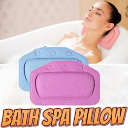 Pillow Luxury Bath Spa Pillow Non Slip Comfort Suction Spa Cushion Neck Back Pink/White Hotel Bathtub Pillow