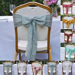 Chair Covers 1pc Bow Sashes Wedding Indoor Outdoor Butterfly Ties For Party Event El Banquet Decorations Soft Cover