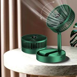 Electric Fans USB Electric 6 inch Fan Telescopic Folding Small Fan USB ChargingSuper Quiet Adjustable Height and Head Great for Office Home