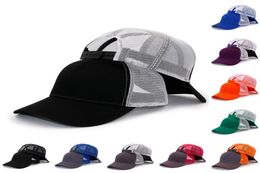 Unisex Cap Plain Mesh Baseball Caps Adjustable Snapback Hats Hip Hop Trucker Cap Fashion Blank Trucker Hat 15 Colors DW53543727649
