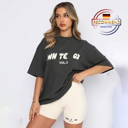 Two 2 Piece White Foxs Designers TShirts Luxury Tracksuit Womens Casual Clothing Street Shorts Sleeve Clothes High Foxx Street Woman tees neck Pullover
