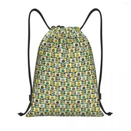 Shopping Bags Multi Cut Stem Drawstring Backpack Sports Gym Bag For Women Men Orla Kiely Training Sackpack