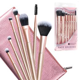 Makeup Brushes 7pcs Brush Set Premium Sythetic Foundation Blending Powder Blush Concealers Eyeshadow Eyebrow