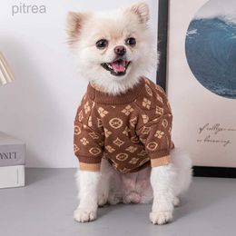 Dog Apparel Fashionable Dog Sweater for 1-10kg Double Layer Thickening Autumn and Winter Warm High Elastic French dog Pet Clothes d240426