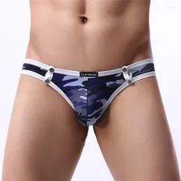 Underpants Men Briefs Camouflage Men's Underwear Sexy Breathable Rivet Lingerie Jockstrap Slip Homme Ropa