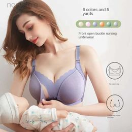 Maternity Intimates Breastfeeding Thin Underwear Postpartum Feeding Maternity Bra Pregnancy Bra Wireless Front Button Underwear Bra d240426