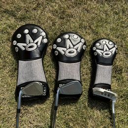 1pc/3pcs Crown Golf Club Head Covers, Protective Cover For Driver Fairway Hybrids