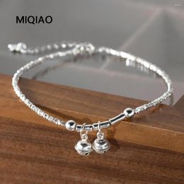 Anklets MIQIAO Bell Silver 925 Sterling Bracelet On The Leg For Women Foot Chain