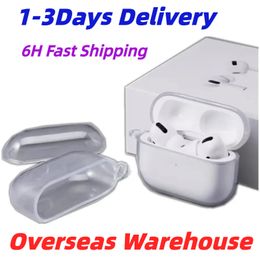 Stock USA per Apple AirPods Pro 2 2nd Generation AirPod 3 PRO Accessori per cuffie per cuffie solide TPU Silicone Protective Earphone Copertura Wireless Carging Auroofr Aoff