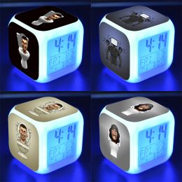 Accessories Skibidi Toilet Alarm Clock Speakerman Figure LED Light Night Clocks Camera Man Desk Clock Kid Room Decoration Birthday Gifts