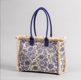 Retro Handbag Women Large-Capacity Flower Print Shopper Tote Travel Grocery Storage Bag Mini Gift Packing Pouch For Girls Messenger Bags