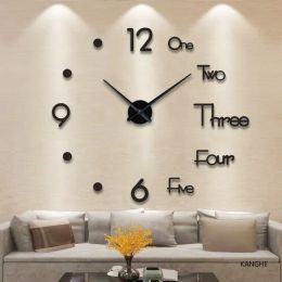 Clocks Large 3D Wall Clock Luminous Classic Wall Clocks DIY Digital Clock Wall Watches Stickers Silent Clock for Home Living Room Table