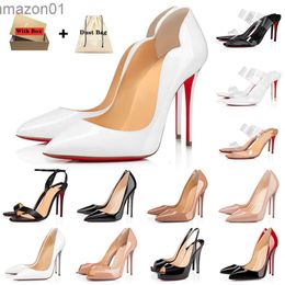 With Box Red Bottoms Heel Sandal Dress Shoes High Heels Luxurys Womens Designers Pumps Peeptoes So Kate Stiletto Sandals Sexy Pointed Toe Reds Sole 8cm 10cm Platf 93C3