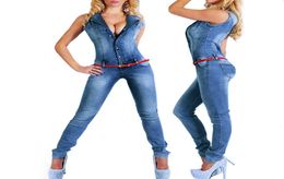 Sleeveless Jumpsuit Jeans Sexy Bodysuit Women Denim Overalls Rompers Girls Pants Jeans Ladies Women039s Jumpsuits New Fashion3467993