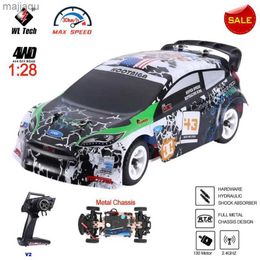 Samochód elektryczny/RC WLTOYS K989 1 28 4WD 2,4G Mini RC Racing Sight Speed ​​Off Road Remote Control Drift Toy CAR CAR CAR SAMITENS Diftl2404