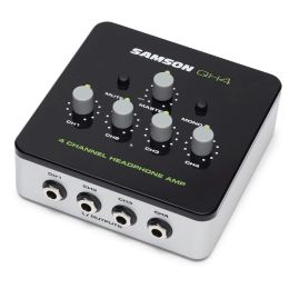 Amplifier SAMSON QH4 portable 4channel headphone amplifier Independent volume control Dualconnector input for DJ monitoring and studio