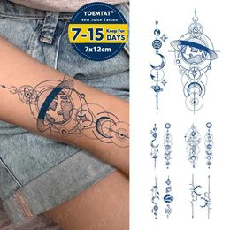 Tattoo Transfer Juice Ink Lasting Tattoos Harajuku Planet Semi-Permanent Herbal Waterproof Temporary Tattoo Stickers Body Art Fake Tato Women 240427