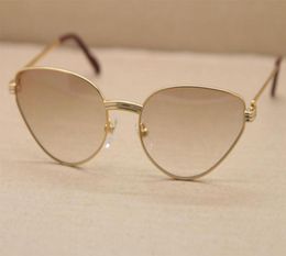 High quality 1185213 Sunglasses mens women gLASSES C Decoration gold metal frame sunglasses Size5619135mm1425676