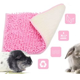 Cages Soft Chenille Pad For Small Pet Guinea Pig Cushion Hamster Guinea Pig Rabbit Cage Bed Mat Toy Guinea Pig Pet Cage Accessoires