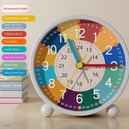 Accessories Analogue Silent With Night Light Easy Read Student Desk Kids Alarm Clock Home Decor Bedside Cute Cartoon Children