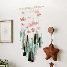 Decorative Figurines Hanging Blanket Woven Fabric With Tassels Boho Po Holder Easy To Hang Good Luck Symbol Home Decor