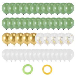 Party Decoration Olive Green Gold White Latex Balloons And Confetti For Birthday Baby Shower Decorations