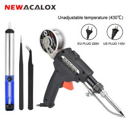 Shavers Newacalox Eu/us 60w Soldering Iron Automatic Welding Send Tin Gun Desoldering Pump for Circuit Board Repair Diy Soldering Tool