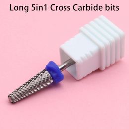 Bits New 5 IN 1 Cross Teeth Carbide multifunction Tamper Tungsten Carbide nail milling drill bits Double hand use