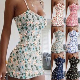 Womens Strap Camouflage Print Sexy Slimming Floral Dress