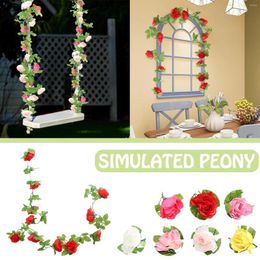 Decorative Flowers Winter Silk Flower Decoration Simulation 7 Colour Wedding Ancient Bank Peony Road Leading Ceiling Berry Garland