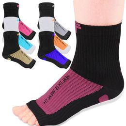 Women Socks 1pair Elastic Compressionsocks Neuropathy Sleeve For Ankle Swelling Plantar Fasciitis Sprain Brace Men