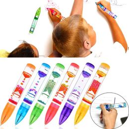 Liquid Motion Bubbler Fidget Pen For Kids And Adults Stress Relief Sensory Toys Colourful Timer Home Office Novelty
