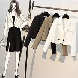 Women's Suits Classic Fashion Office Blazers Long Sleeve Vintage All Match Single Button Casual Solid Color Chic Tops