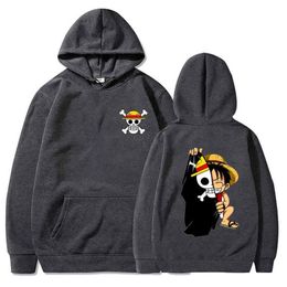 Designer Men's Hoodie King of Thieves Anime Print Men's Women's Fashion Luffy Pullover Sport Hip Hop Jacket Oversized