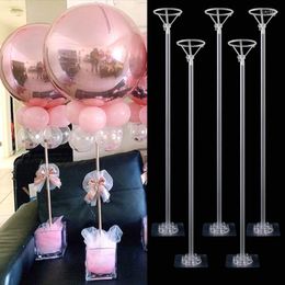 Party Decoration Balloon Stand Kids Adult Happy Birthday Column With Base And Pole Tulle Wedding Decor