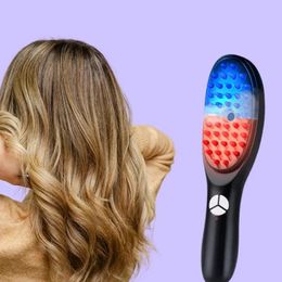 Electric Spray Massage Comb Micro Current Head Meridian Massager Anti Hair Loss Physiotherapy Red And Blue Light Nourish Scalp 240416