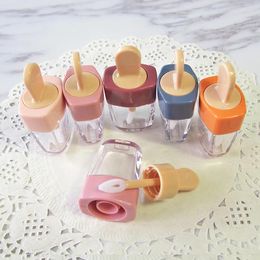 Storage Bottles Colourful Empty DIY Lip Gloss Pink Green Orange Sweet Ice Cream Shape Cute Lipgloss Lipstick Tube For Girls 20pcs/lot