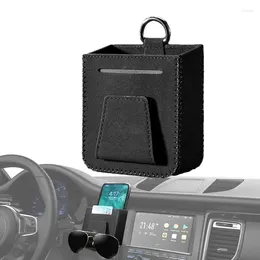 Car Organiser Storage Bag Air Conditioner Vent Hanging Mobile Phone Box Glasses Holder Auto Accessories